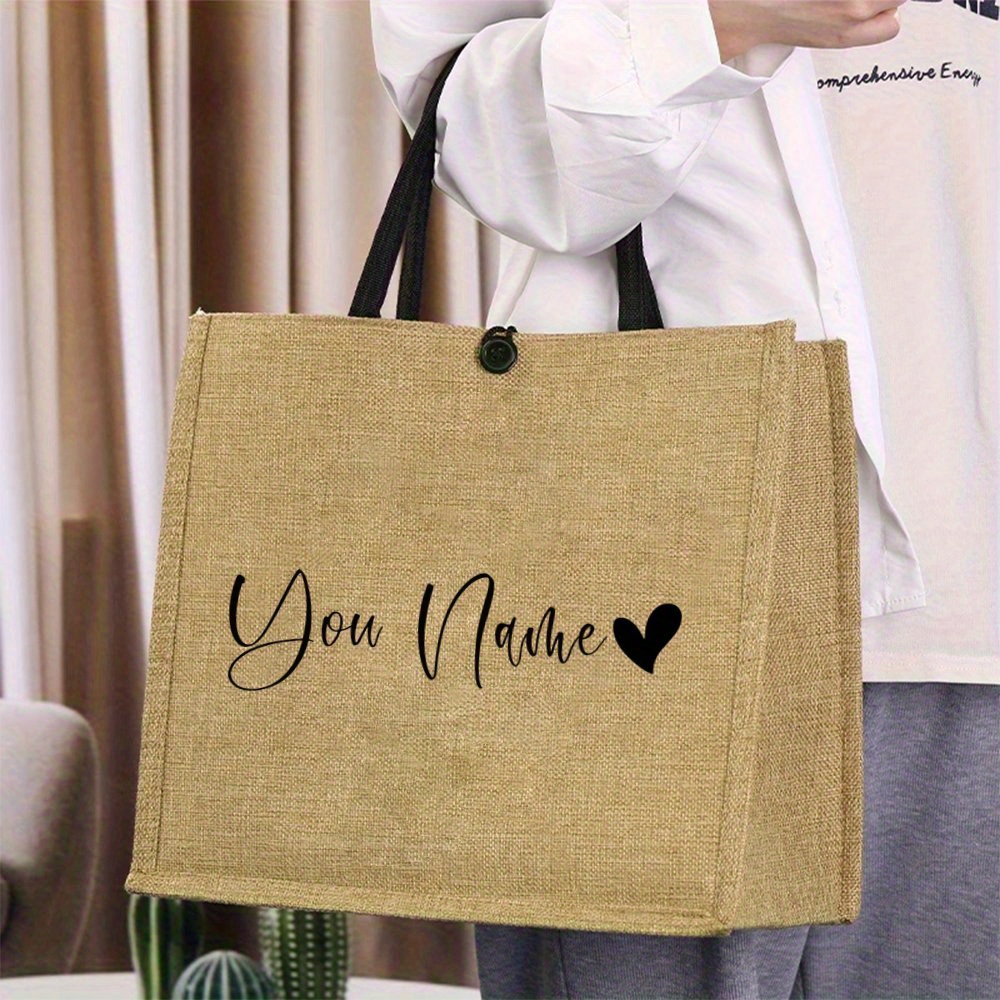 Personalized Name Linen Tote B - Linen Bag Bulk 评论和价格