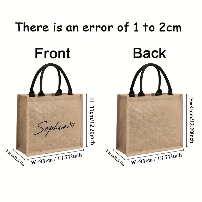 Custom Name Pattern Shopping P - Linen Bag Bulk 评论和价格