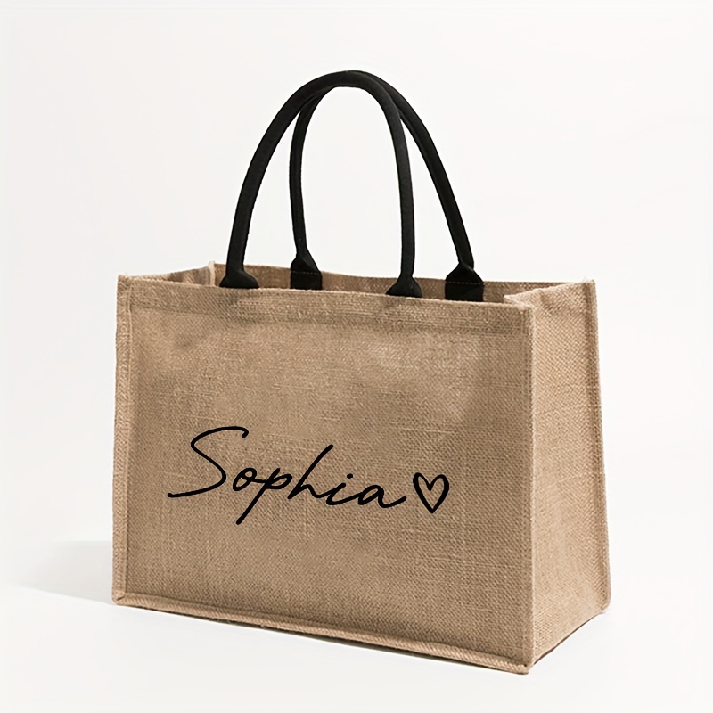 Custom Name Pattern Shopping P - Linen Bag Bulk 评论和价格