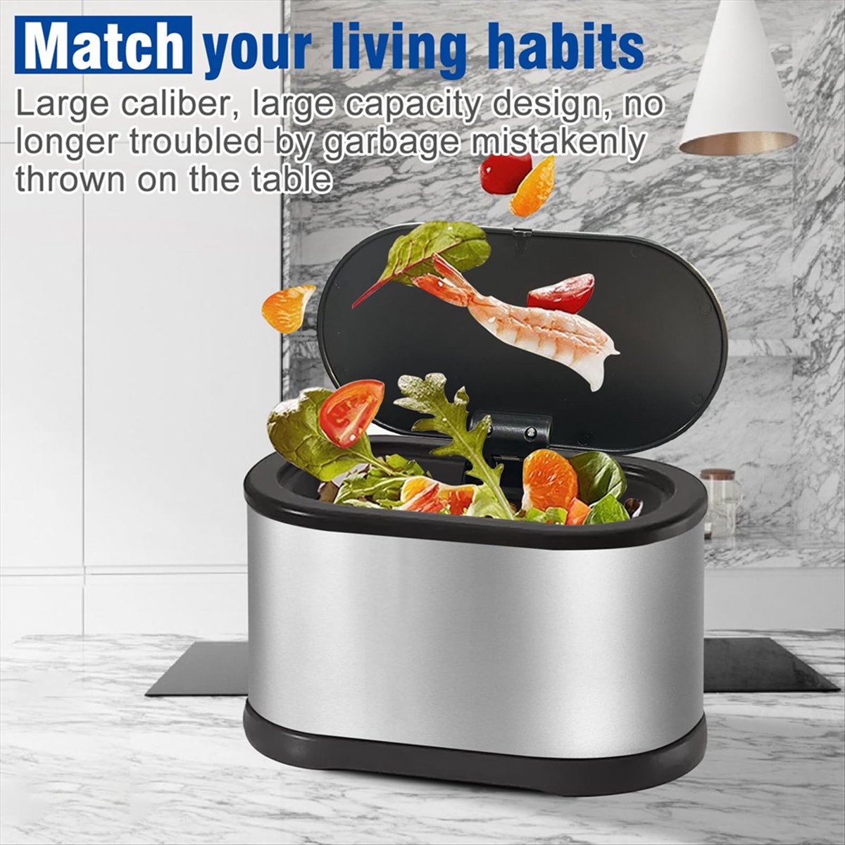MALL Mini Trash Can with Lid,  - Compost Bin Countertop 评论和价格