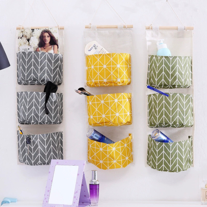 1PC Three Pockets Hanging Wall - Linen Bag Bulk 评论和价格