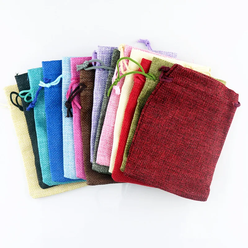50pc/lot 7x9 9x12 10x14 13x18  - Linen Bag Bulk 评论和价格